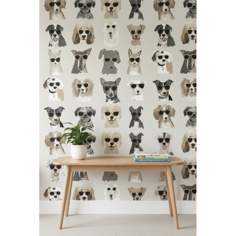 Papier peint chiens avec lunettes de soleil