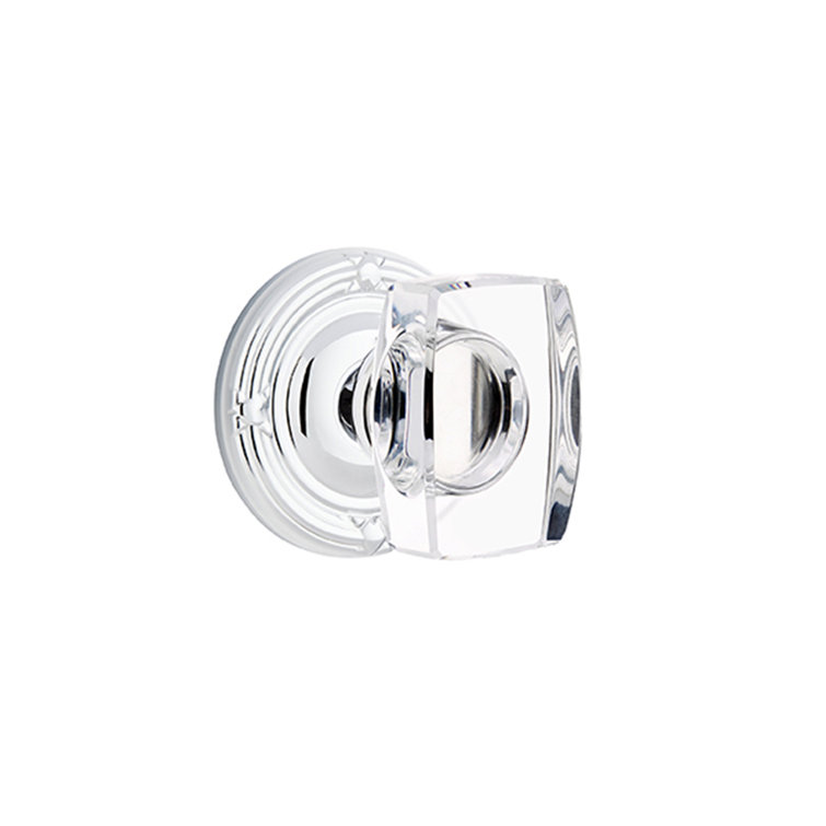 Privacy Windsor Crystal Knob with Ribbon & Reed Rose