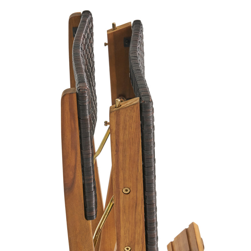 Ensemble de salle à manger à hauteur de bar Aiyden, Bois naturel / brun, H 41 po x L 45 po x l 26 po, 2