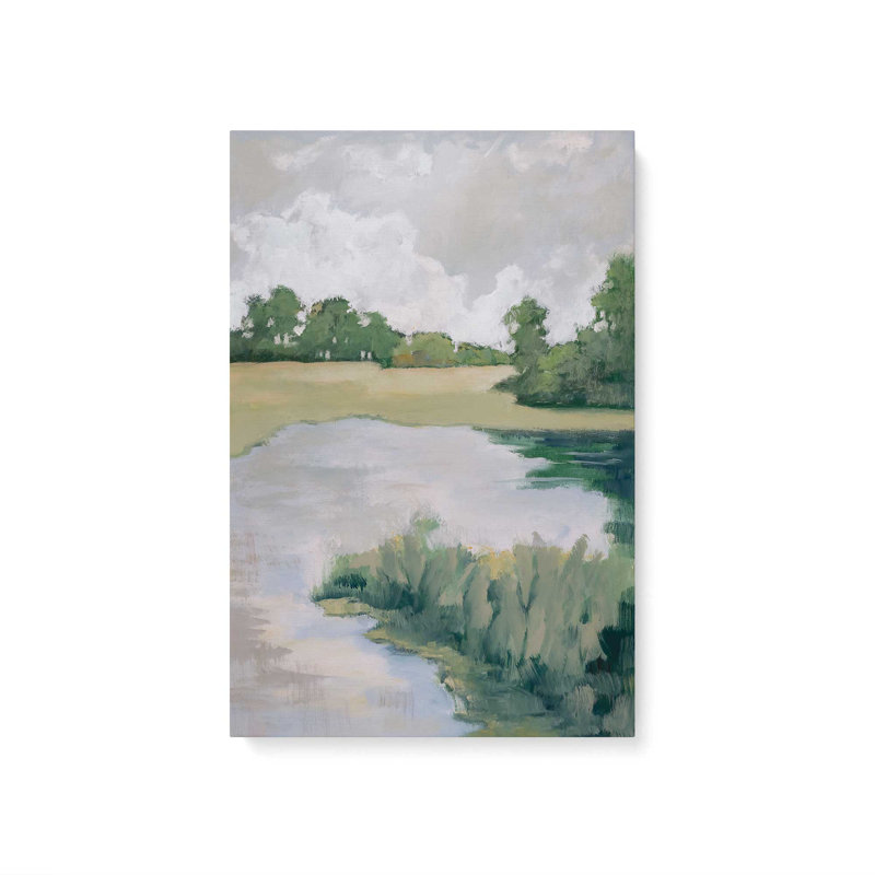 Impression sur toile Peaceful Riverside View II , H 18 po x l 12 po x P 1,25 po, Toile tendue