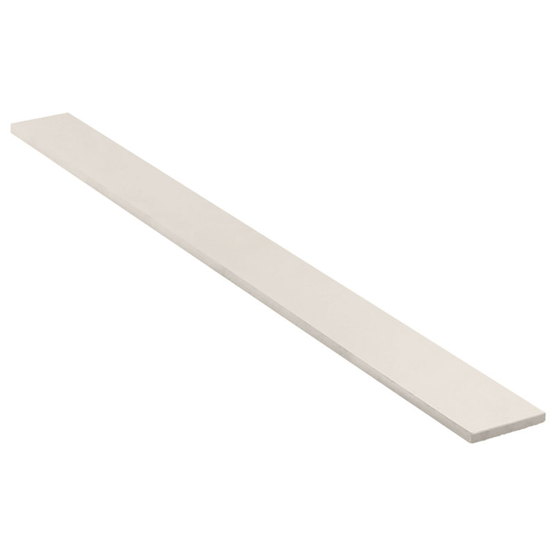 Ryx 3 po X 32 po Carreau de mosaïque mural en porcelaine mat, Blanc calme