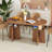 62" Oval Dining Table For 4-6, Wooden Mid-Century Kitchen Table