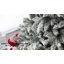 Arbre de Noël vert pin floqué / givré avec lumières DEL-1331376579