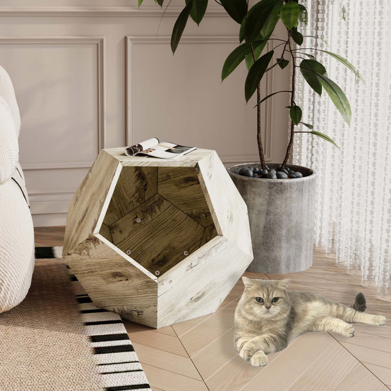 Table de bout pour chat, Chêne