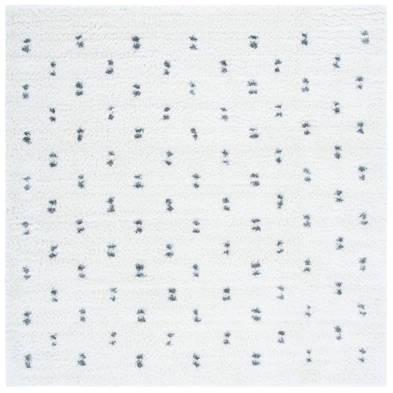 Berber Shag Performance Geometric Rug, Square 6'7"