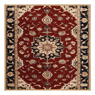 Machine Washable Persian Brown Area Rug