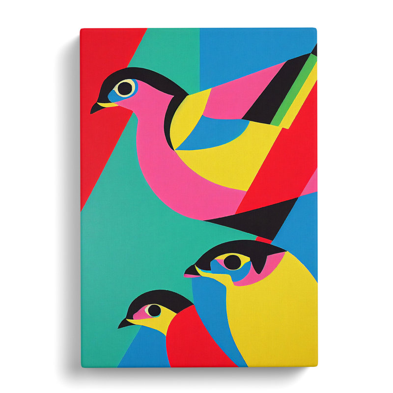 Birds Pop - Wrapped Canvas, 76cm H x 50cm W x 3cm D