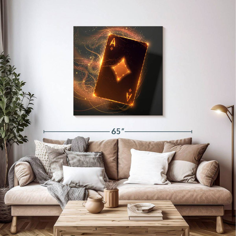 Senne Golden Ace Card, H 39 po x l 39 po