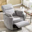 Deluxe Swivel Rocker Power Recliner With Adjustable Pillow For Ultimate Comfort-1362663520