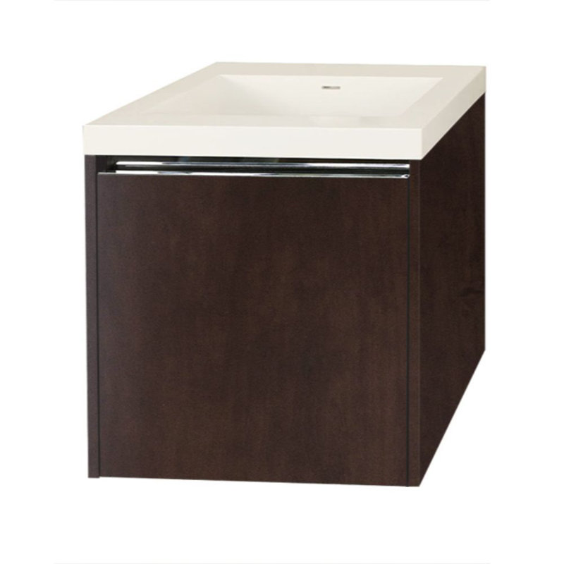 Kubista 23.75'' W Single Bathroom Vanity Base, Classic Walnut