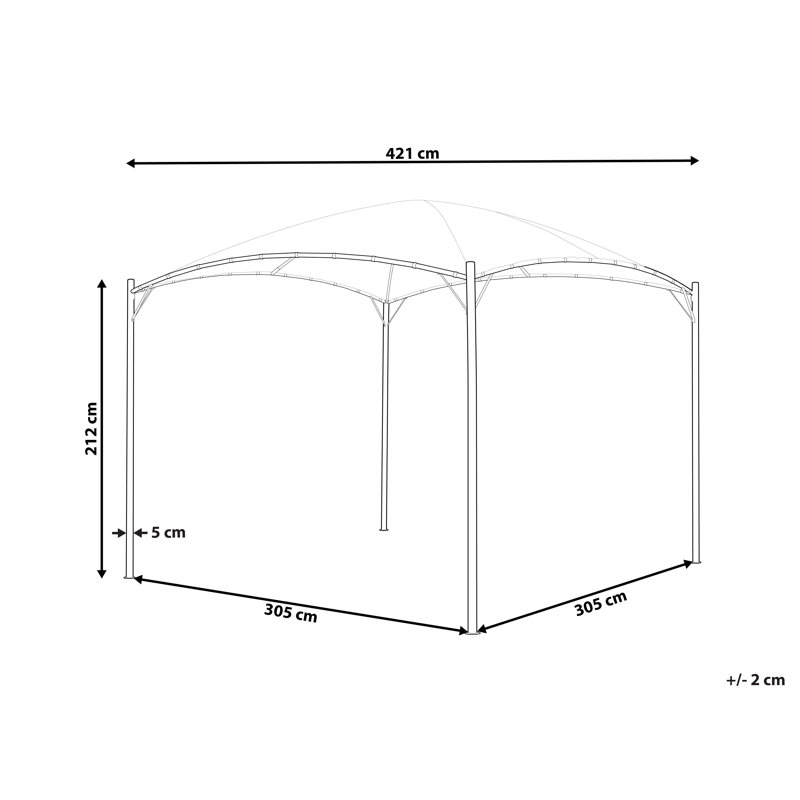 Avrianna 3m x 3m Metal Pop-up Gazebo, Beige