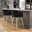 Tabouret de comptoir avec structure en métal 25,6 po Kristyn-671595767