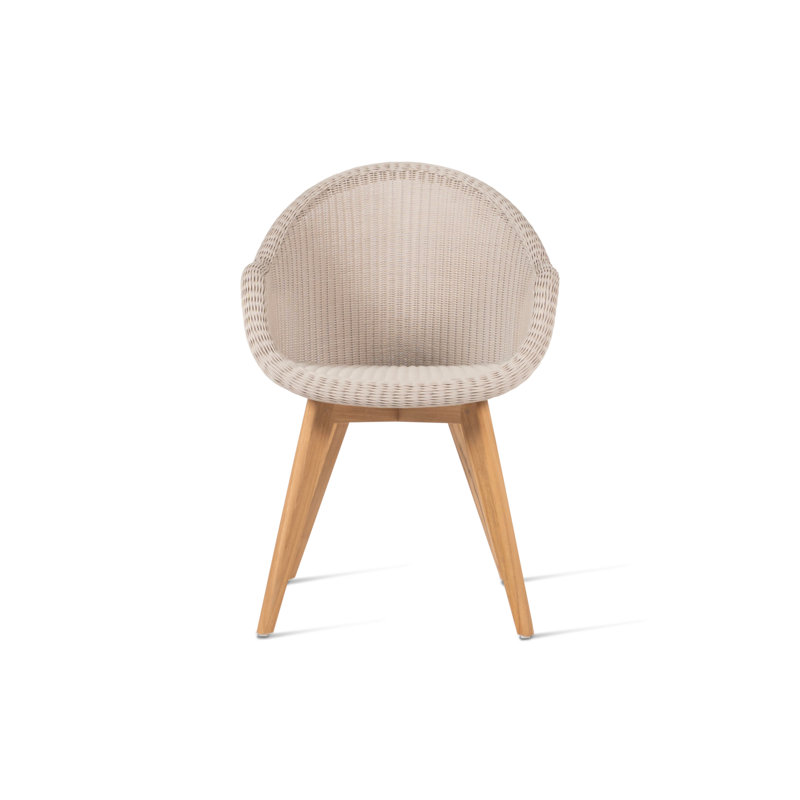 Edgard Outdoor Dining Armchair, Beige