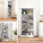 61" White Metal Pantry Storage Cabinet, 4 Shelves, 110Lbs Per Shelf, Tool - Setup, Easy Wipe, Space Saving Design For Kitchen 110Lb Capacity, 30 Min Assembly, Family Safe Finish, Silent Door Closure,
