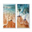 Vue tropicale de plage tropicale I - ensemble de 2 reproductions d'art sur la plage côtière-102575626-102575629