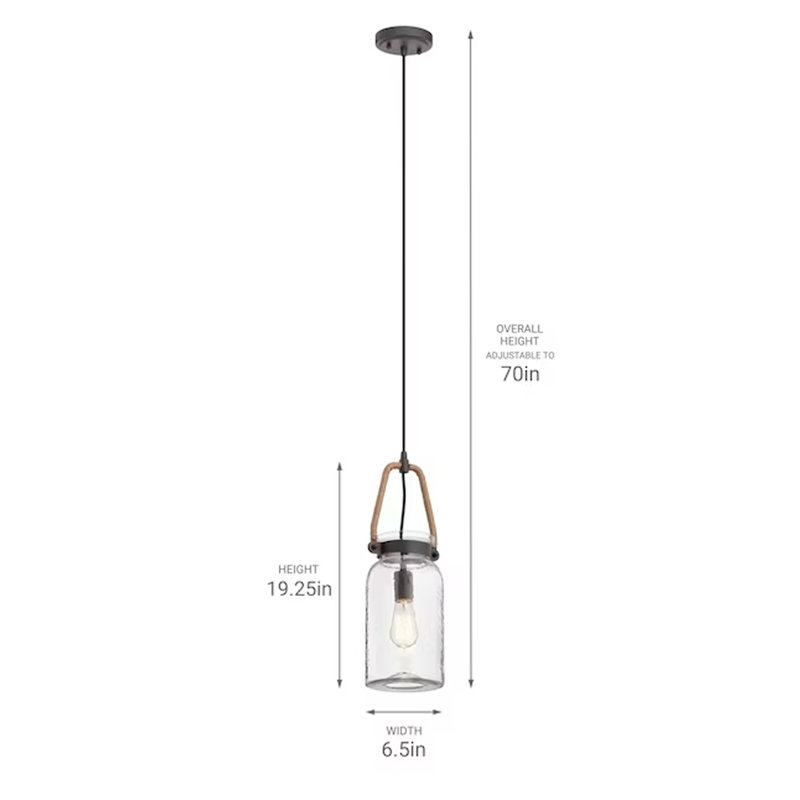 Luminaire suspendu à 1 lumière Valbonne