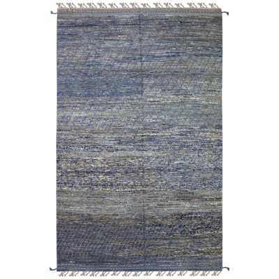 Moroccan One-of-a-Kind 8'9" X 12'8" New Age Wool Area Rug in Purple