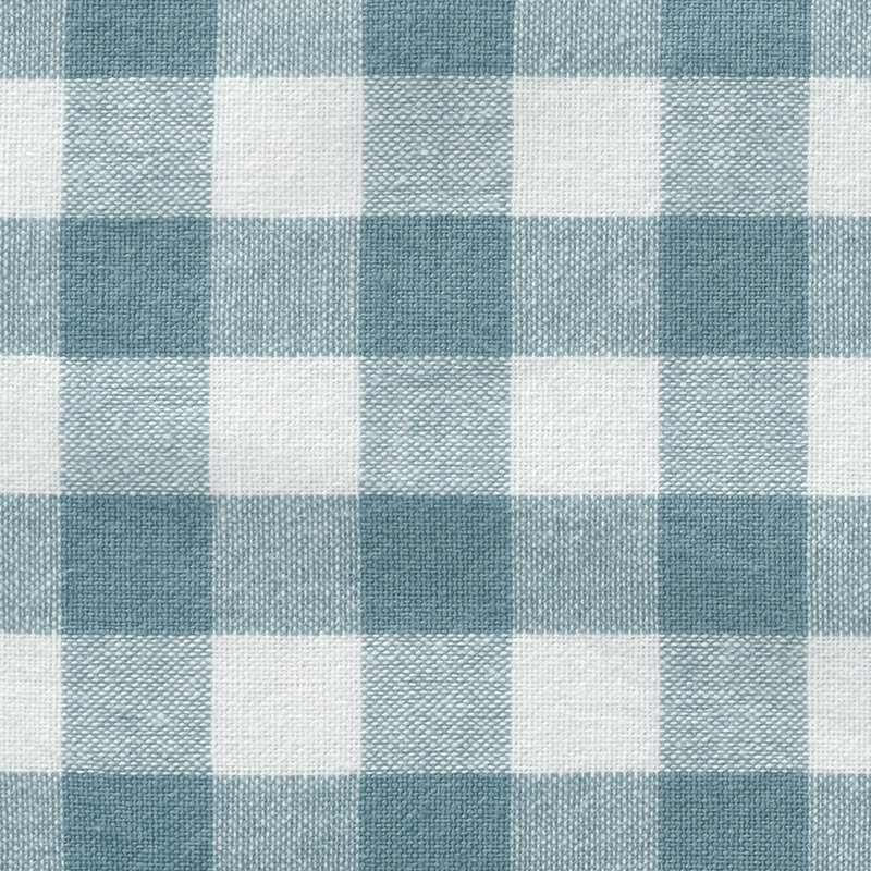 Nappe 100% coton écossais avec bordure à volants, Bleu, L 120 po x l 60 po