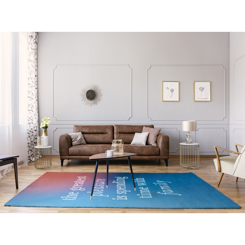 Quotes Chenille Indoor Rug, Rectangle 5' x 7'