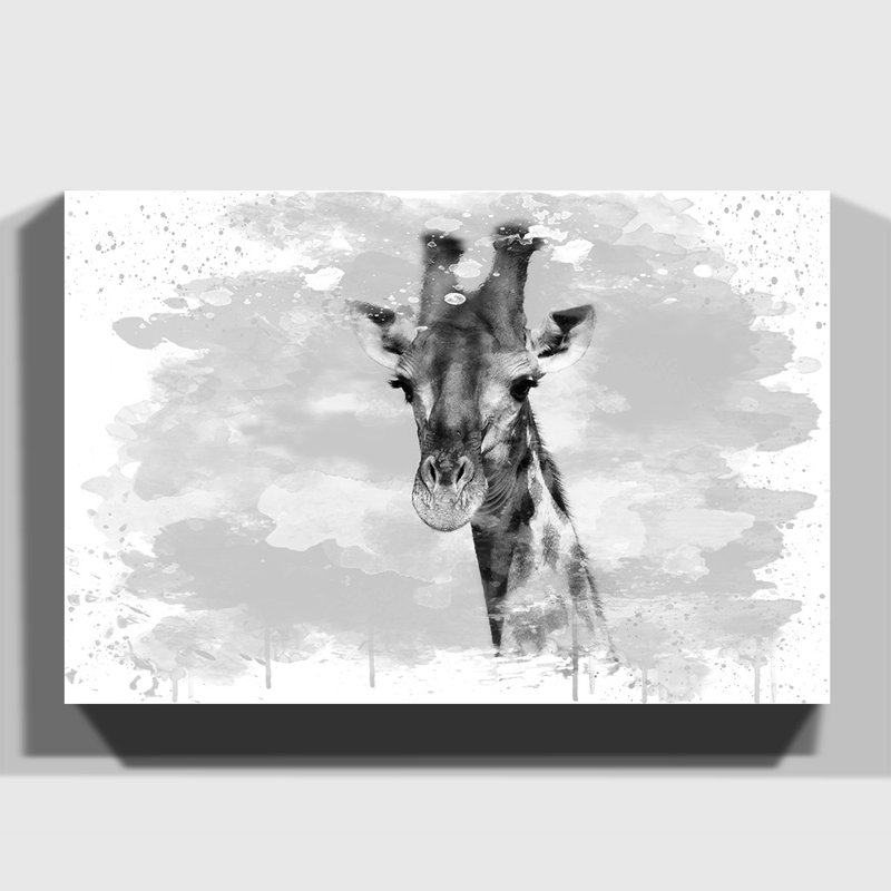 Giraffe - Wall Art, 40cm H x 60cm W, Wrapped Canvas