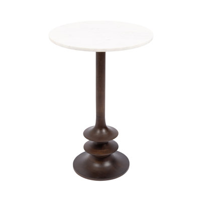Squires Modern Round Marble Top Side Table
