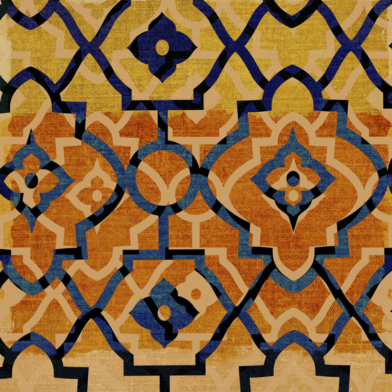 «Morocco Tile V» par Ricki Mountain, impression sur toile tendue, H 36 po x l 36 po x P 1,25 po