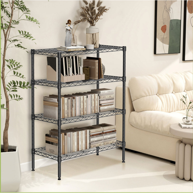 Étagère de rangement, étagères de rangement réglables en fil métallique résistantes pour cuisine, placard, garde-manger, garage, salle de bain, buanderie