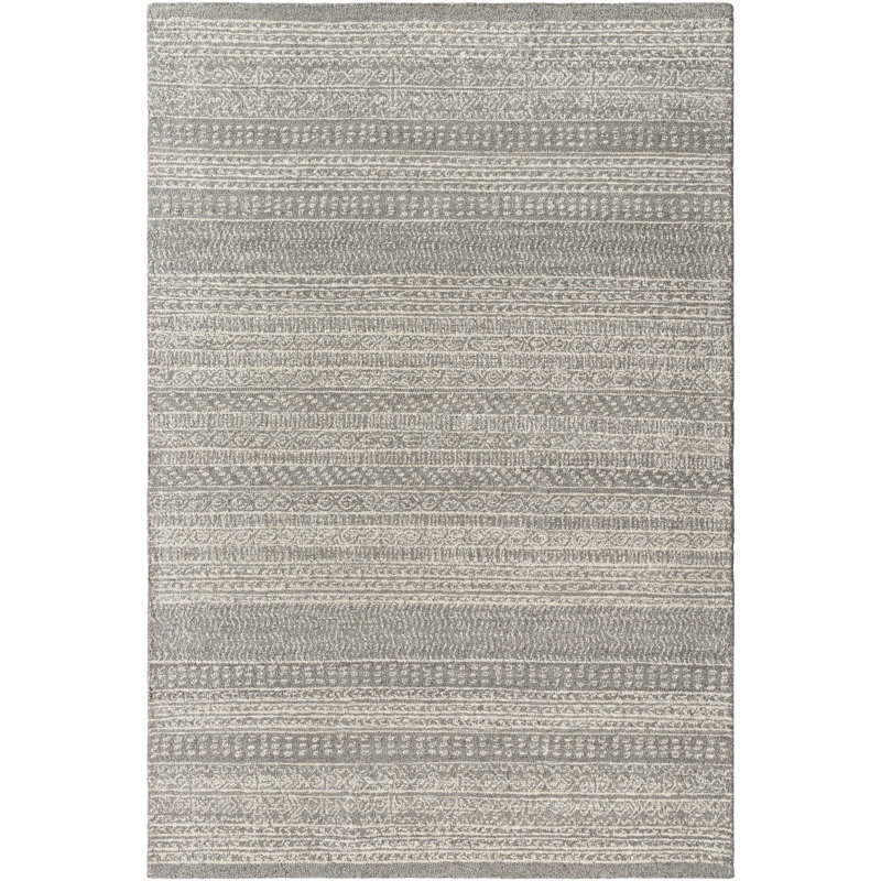 Elmina  Hand Tufted Wool Area Rug, Rectangle 9' x 12'