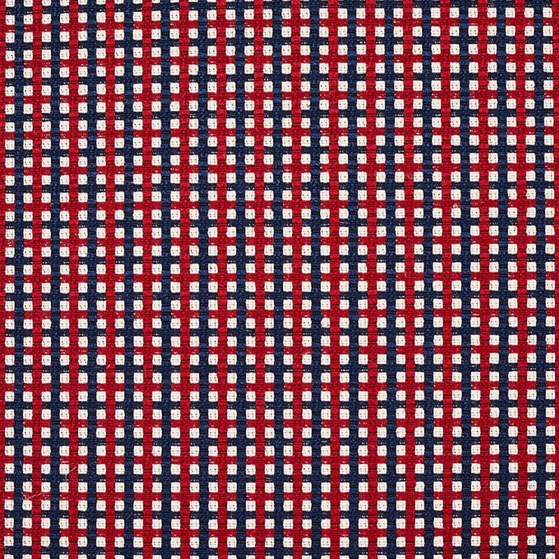 Tissu Crosstown, Rouge / Bleu marine