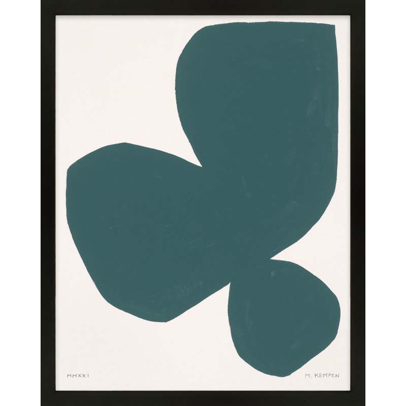 Abstract On White 5 Painting by Michael Kempen, 25" H x 20" W x 1.25" D, Black