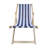 Populus Wood Sling Chair Blue Stripe Broad Blue Stripe (Color: Dark Blue) Folding Chaise Lounge Chair