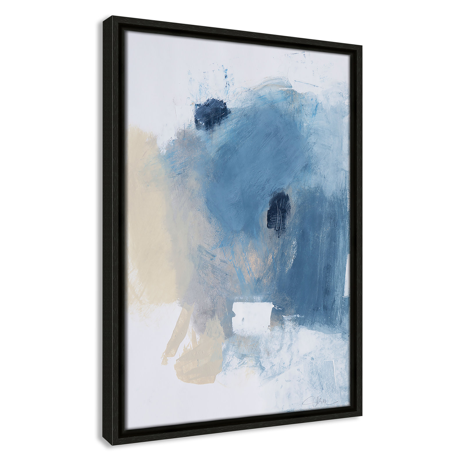 Coastal Carnival Collection "Coastal Carnival I" Print, Espresso Floater Framed Canvas, No Mat, 19.5" H x 13.5" W x 2" D