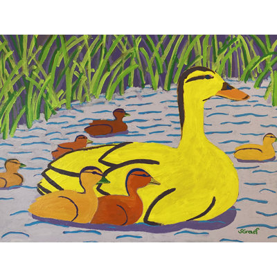 Sue Graef " Mama And Her Ducklings " by Sue Graef