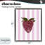 Cadre flottant scintillant fraise sur rayures vertes, design par Lish Creative-130735710-130735708