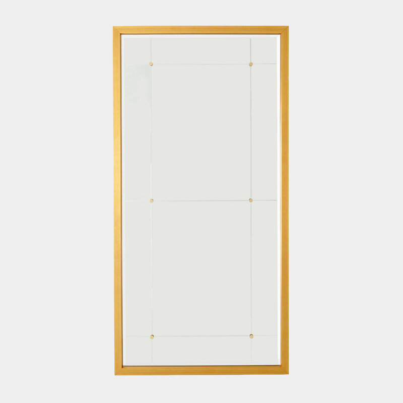 Beaumont Floor Mirror-Gold Leaf