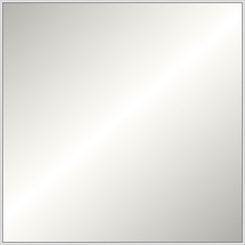 Miroir Floater 2, 37,25 po x 37,25 po, Argent argent, Carrée