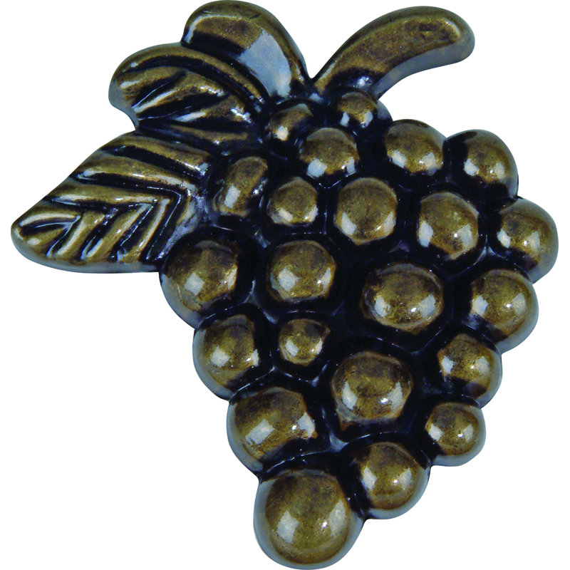 Vineyard Grapes 2" Length Novelty Knob, Burnished Bronze