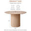 120cm Round Dining Table for 4-6, Fluted Pedestal-857718905