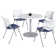 Mode Round Breakroom Table Set With 4 Kool Stacking Chairs