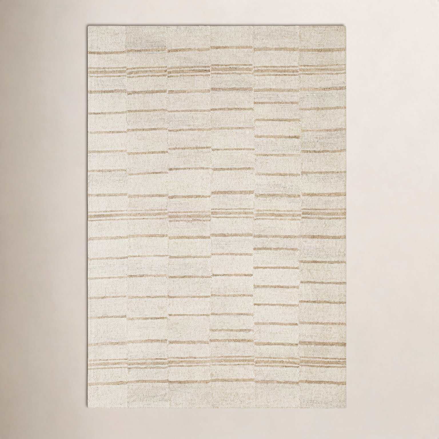 Demie Hand-Woven Striped Wool Rug, Rectangle 2' x 3'