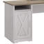 Bureau d'ordinateur en L 59 po avec tiroirs et prises de courant, bureau de direction-1841033987