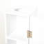 Petite armoire de salle de bain blanche - Porte-papier hygiénique de coin avec portes