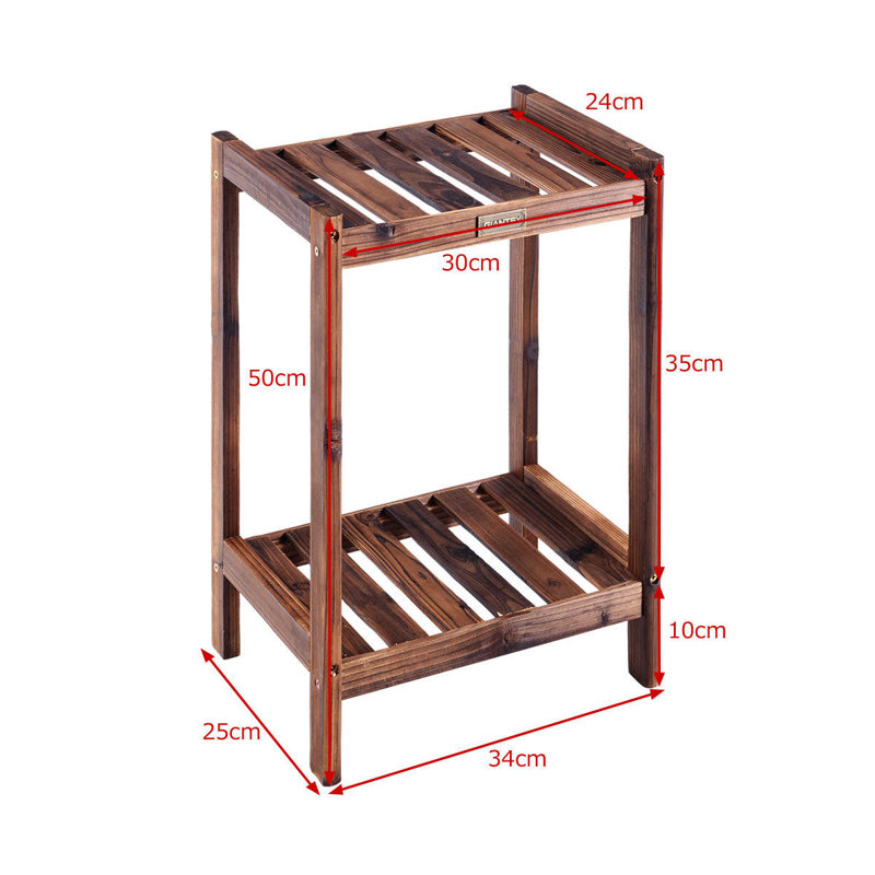 Claudio Wood Plant Stand, 50cm H x 34cm W x 25cm D