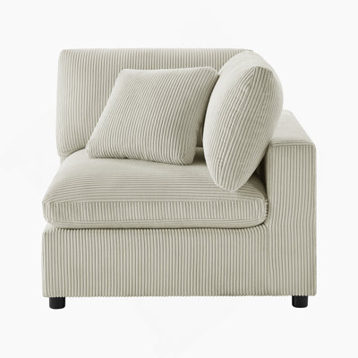 Comfortable And Stylish Corner Wedge For Living Space With Removable Legs And Ultra-Soft Cushions
