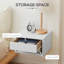 Floating Bedside Tables Wall Mounted Nightstands with Drawer and Shelf, 37 x 32 x 21 cm, Engineered Wood, 2 Pieces, Wall-Mounted Nightstand, Brown, Space-Saving Wall-Mounted Design-190321170