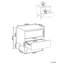 Kemmerer 50cm W Iron Bedside Table