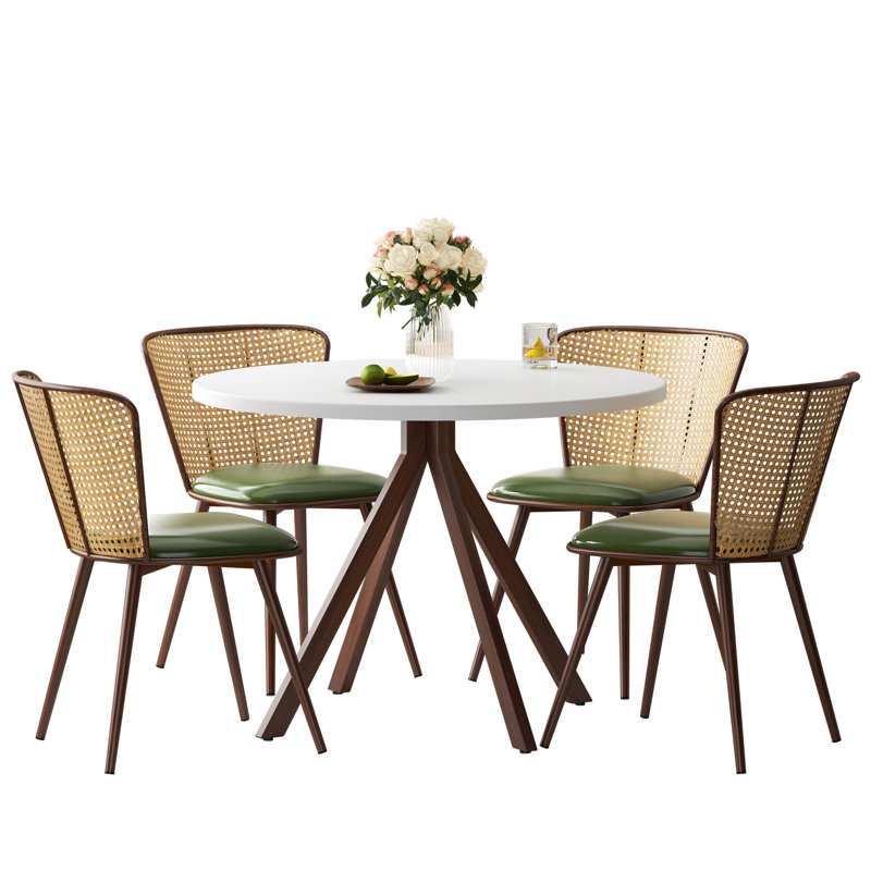Ensemble de 4 chaises d'appoint Anuhea, Vert