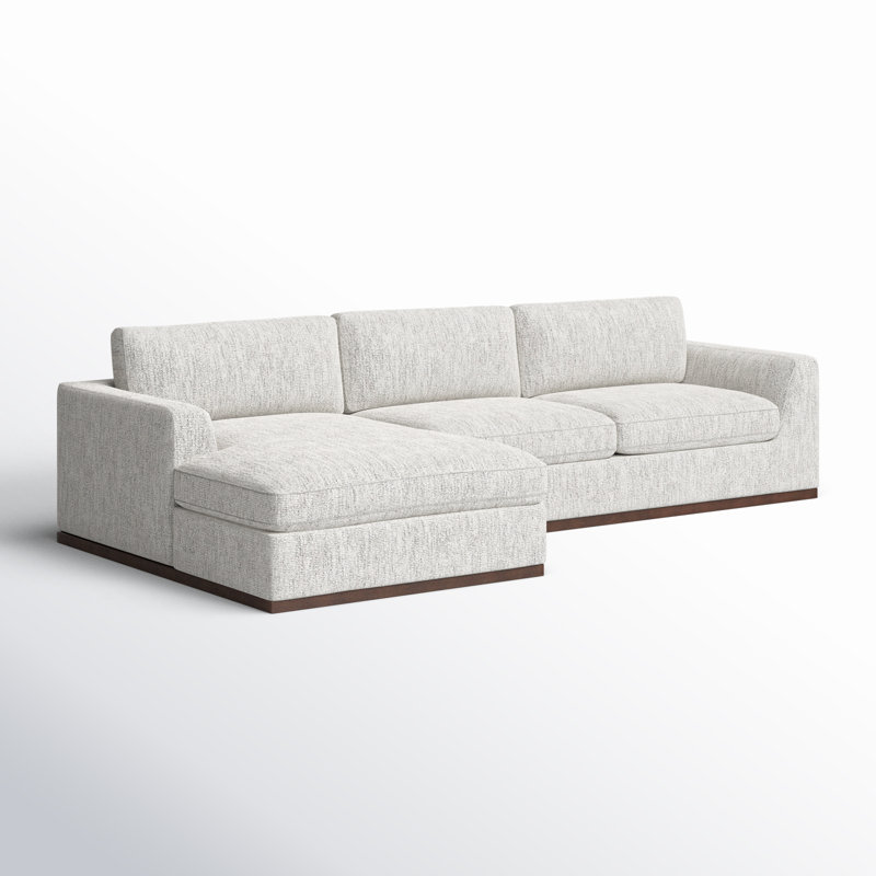 Marah Upholstered L-Shaped Sectional, Left Hand Facing, Merino/Cotton