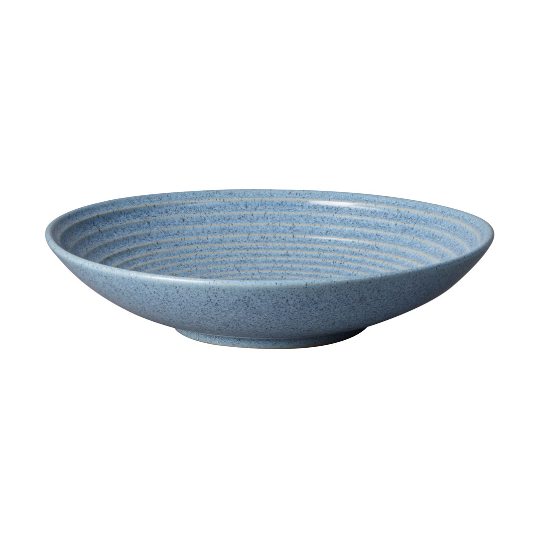 Denby Studio Blue Flint Large Ridged Bowl Denby