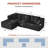 Versatile Boneless 100" W Cloud Sectional Sofa with Cup Holders - No Assembly Required, Perfect for Any Space-369156607